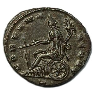 Antoninien d&rsquo;Aurelien Revers Fortune assise sur une roue