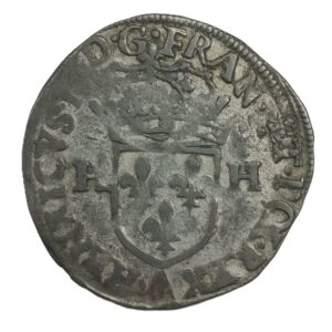 Douzain aux deux H – Henri III (1er type) – 1577 A Paris – 2,3 g – 24 mm – Billon