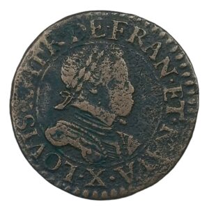 Double tournois – Louis XIII – Amiens 1614 – 2,97 g – 20 mm