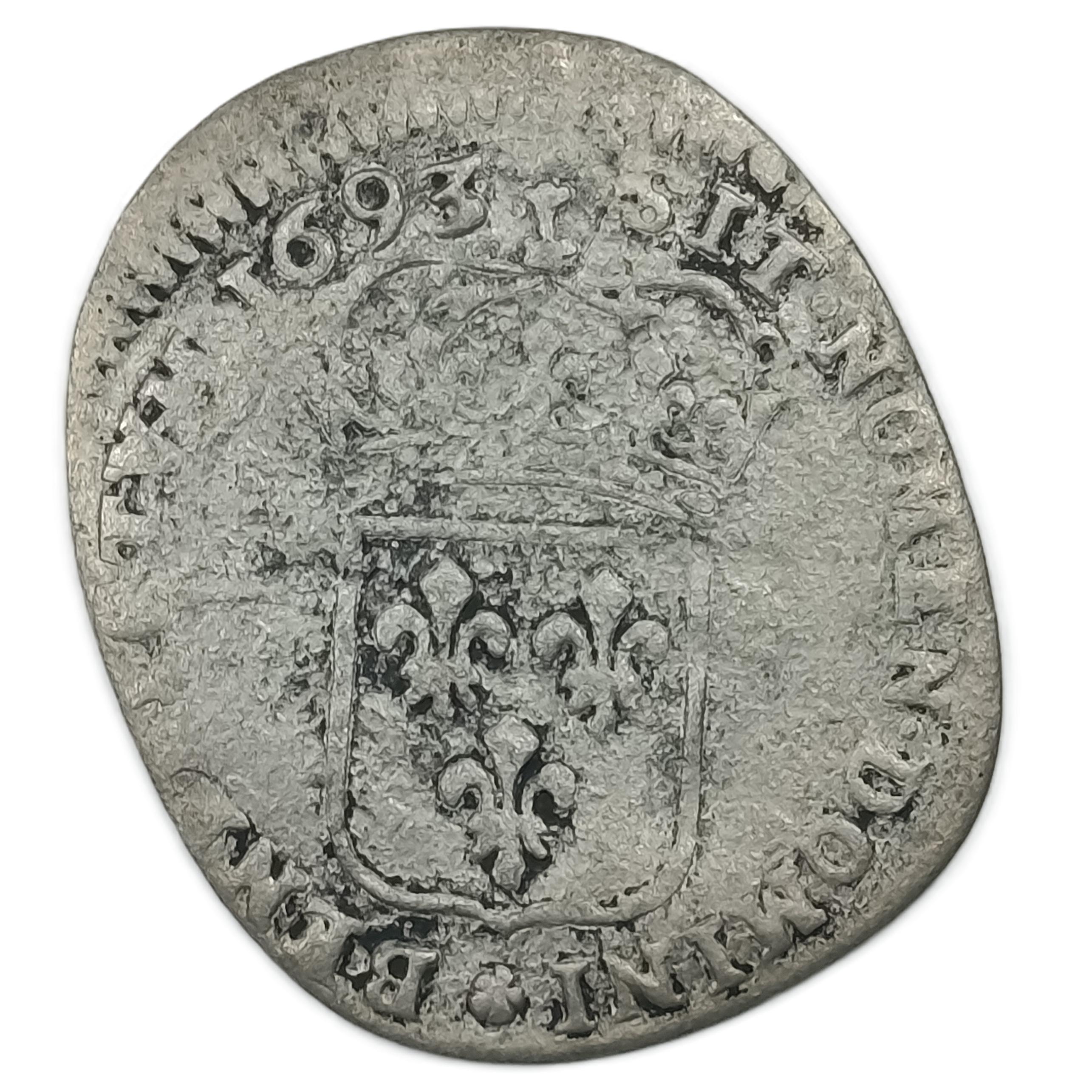 Quinzain aux huit L – Louis XIV – 1693 M – Toulouse – 1,71 g – 22 mm