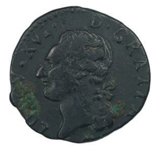 ½ sol – Louis XVI – 1778 N (Montpellier) – Cuivre – 5,66 g – État TB+