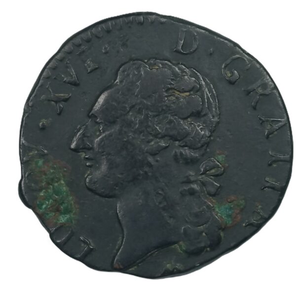 ½ sol – Louis XVI – 1778 N (Montpellier) – Cuivre – 5,66 g – État TB+