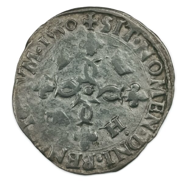 Douzain aux croissants – Henri II – 1550 M – Toulouse – 1,6 g – 25 mm – Image 2