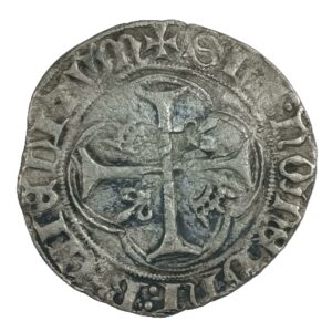 Blanc à la couronne de Charles VII Montpellier (point 4e) 26 mm 2,40 g