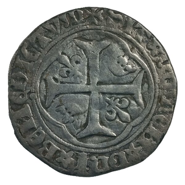 Blanc à la couronne de Charles VIII n.d. (1483-1498) Atelier de Rouen – Image 2