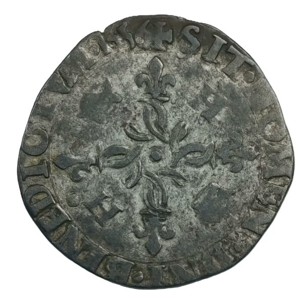 Douzain aux croissants d'Henri II (1556) Atelier de Rouen (B) – 2,2 g – Image 2