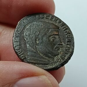 Monnaie Romaine Follis ou Nummus de Galère (Consécration par Maxence) Atelier d&rsquo;Ostie RARE